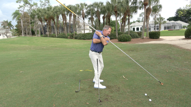 Load backswing for power